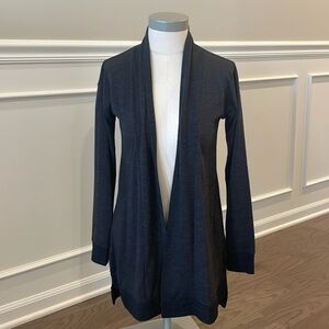LOFT Petite Grey Knit Open Cardigan - Size XSP